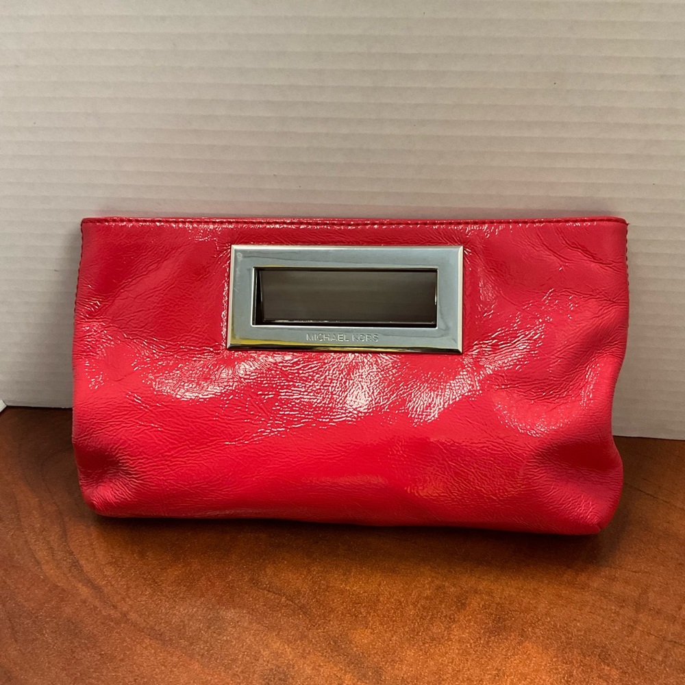 Michael Kors Shiny Red Clutch